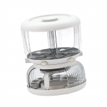 Teravilja dosaator riisi &auml;mbri dosaator, 6 v&otilde;rega p&ouml;&ouml;rlev riisikonteiner, automaatne veekindel riisi hoiukast k&ouml;&ouml;gi jaoks valge