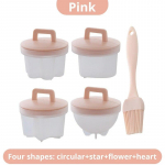 4 tk/komplekt PP k&ouml;&ouml;gimunaauruti, loominguline, s&uuml;damekujuline, &uuml;mmargune, lillekujuline, t&auml;hekujuline, aurutatud ja keedetud munavorm