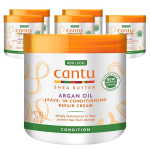 Cantu Argan Oil Leave-In Conditioning Repair Cream, 453g, 6 packs orange