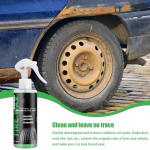 Autorataste puhastusvahend, t&otilde;hus 100 ml rattapuhastusvahend rehvide l&auml;ikepuhastusvahend, ohutu reisikindel rehvipuhastusvahend t&otilde;rksatele &otilde;lidele CHINA