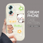 Armas koomiksimustriga kreemjas tekstuuriga korpus, lainelise servaga pehme silikoonkaanega telefoni&uuml;mbris OPPO Reno Realme jaoks OPPO A54S valge