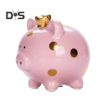 Keraamiline kroon notsu pangapank Kuldne t&auml;pp multifilm sea m&uuml;ndiraha Rahapank Kodukontori raamaturiiul T&ouml;&ouml;laua kaunistus Ornament lastele t&auml;iskasvanutele kingitus