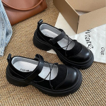 Naiste mokassiinid Mustad &Uuml;mara ninaga Retro K&otilde;rgendavad Paksu tallaga Mary Jane kingad Kontsad Naiste Madala s&auml;&auml;rega Pumbad &Uuml;ksikud kingad 35 must