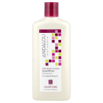 Andalou Naturals, Shampoo, Color Care, Moisturizing, 1000 Rose Complex, 11.5 fl oz (340 ml) white