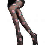 Naiste Sukkp&uuml;ksid Retro lilleprinter &Uuml;li&otilde;hukesed l&auml;bipaistvad k&otilde;rge elastsusega Libisemisvastased Klubi Tutvumispeol Miniseelikuga sobivad sukad valge