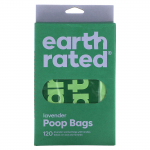 Earth Rated, k&auml;epidemega kott, koekakikott, lavendlil&otilde;hn, 120 lehte