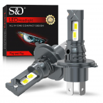 2tk 9003 H4 LED-esituled kaug- ja l&auml;hituled Canbus ventilaatorita esituli auto mootorrattale 12V &uuml;lihea auto esilatern Plug&Play 6000K valge