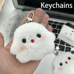 Lovely Little Ghost Doll v&otilde;tmehoidjad Mugavad pl&uuml;&uuml;sist t&auml;idisega m&auml;nguasi Squeak Ghost naise kott Ornament v&otilde;tmehoidja tarvikud