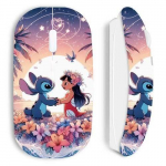 Souris - Maniacase - Stitch Ohana - Blanc - Sans Fil - Design Ergonomique Confortable