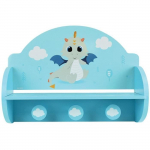 FUN HOUSE L&eacute;on le Dragon 713338 ETAGERE PORTEMANTEAU Dimensions : &plusmn; H. 33 x L. 46 x P. 15 cm pour enfant