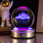 8cm 3D Maa Lasergraveeritud Kristallkera P&auml;ikeses&uuml;steemi Planeet Linnutee Galaktika Gloobus Klaaskera Astronoomia Kingitus Kodu Kaunistus 8cm