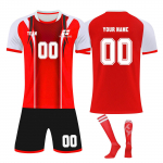 Isikup&auml;rastatud s&auml;rkide komplekt Meeste t&uuml;drukute nimenumbriga Kohandatud jalgpalli kampsunid poistele Treeningkost&uuml;&uuml;m L