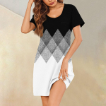 Naiste suvekleidid, l&uuml;hikeste varrukatega linased vabaaja T-s&auml;rgikleidid, kiik-randakleidid, taskutega suvekleidid XXXL