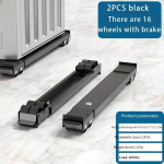 2tk pesumasina aluse k&auml;ru jalad liigutatav reguleeritav teleskoopk&uuml;lmiku aluse ratas kuivati ​​k&uuml;lmikule kodumasinale 2pcs must