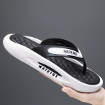 Meeste moekad paksu tallaga pl&auml;tud: Pehmed, mugavad rannasandaalid suveks 40-41 (fits size 39/40) must/valge