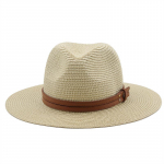 Unisex kevad- ja suvine Panama m&uuml;ts kollase v&ouml;&ouml;ga aksessuaarid Straw Bowler Hat Beach hingav vabaaja dž&auml;ssim&uuml;ts &otilde;lgk&uuml;bar meestele 59CM valge