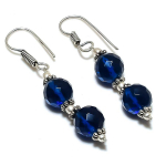 London Blue Topaz handmade 925 Sterling Silver Jewelry Earring 2.21 U2g65