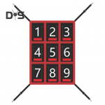 Reguleeritav pesapalli pehmepalli viskamise sihtm&auml;rk 9 auguga nummerdatud l&ouml;&ouml;giala sihtm&auml;rk pesapalliv&otilde;rgule viskamise l&ouml;&ouml;mise t&auml;psuse treeningvarustus punane