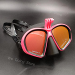 Mirror Lens Professionaalne sukeldumismask snorgeldamiskomplekt t&auml;iskasvanutele Sukeldumis-ujumise veealuse prillide mask kinnitusega GoPro jaoks