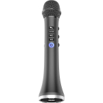 Juhtmevaba Karaoke Mikrofon Bluetooth K&otilde;lar 2in1 K&auml;eshoitav Laulmiseks ja Salvestamiseks Kaasaskantav KTV M&auml;ngija iOS/Android jaoks must