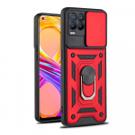 Realme 8 Pro &uuml;mbrise kaamerakaitse armor telefoni kate Oppo Realme 8 Realme8 Pro 8Pro magnetilise hoidiku r&otilde;nga katte Coque jaoks For Realme 8 6.4inch must