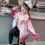 T&uuml;drukute moekas kevad- ja s&uuml;gisjakk kapuutsiga tuulejope lastele 110cm roosa