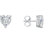 Jewels Prim 5 ct S&uuml;damekujuline Loodud Teemant Ehtne 14K Valge Kuld K&otilde;rvar&otilde;ngad N&ouml;&ouml;pkinnitusega Surunupp-lukuga Otsi seda lehte 15MM h&otilde;be