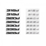 3D ABS 316d/i 318d/i 325d/i 328d/i 330d/i 320d/i embleemi ja t&auml;htedega kleebis auto pakiruumi m&auml;rk E90 E46 E36 F30 F31 lisatarvikutele 316d must