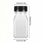 4 tk 120 ml l&auml;bipaistvad joogikonteinerid Plastikust korduvkasutatavad t&uuml;hjad mahlapudelid mustade rikkumiskindlate kaantega mahla, piima ja kohvi jaoks