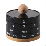 Calendar Accessory Office Reusable Creative Art Rotary for The Chimney at School Home valge