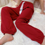 Naiste suvised puuvillased siidist s&auml;&auml;sevastased lahtised Beach Bloomers pidžaamap&uuml;ksid One Size (90-140lbs)