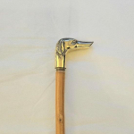 93.98 cm Walking Stick with Brass Dog Head Handle Walking Cane Gift for Father, Mother, Grandfather, Grandmother