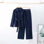 Vintage V&ouml;&ouml;ga Denimjakk P&uuml;kskost&uuml;&uuml;m Naised Rev&auml;&auml;r &Uuml;herealine Pitsmantel Sirge S&auml;&auml;rega P&uuml;ksid 2025 Kevad Vabaaja Naisteriided S tumesinine v&auml;rv