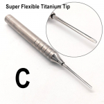 1 pc or 4 pcs Dental Flex Periotome Power Tooth Extraction Set Tooth Extraction Screw Elevator Flexible Periodontal 1 piece C