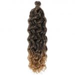 Juuksepikendused Heegeldatud punutised S&uuml;nteetilised Juuksed Afro Curl Hawaii Ombre Lokkis Blond Water Wave Pats Naistele 4Pcs/Lot-24inches