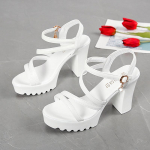 2024 uus konts paks konts veekindel platvormsandaalid naiste mood muffin platvorm moelava naiste kingad pandlaga k&otilde;rgendavad sandaalid naiste 40 must