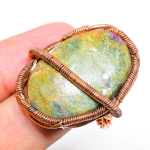 Ruby in Fuchsite Ethnic Handmade Copper Wire Wrap Jewelry Ring Size 8.5 T9B27