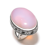 Natural Opal Gemstone Handmade 925 Sterling Silver Jewelry Ring Size 10 i4f04