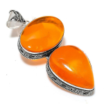 Baltic Amber Handmade 925 Sterling Silver Jewelry Pendant 3.55 o8n69