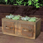 Puidust lillepott Lillekaunistus Stabiilne Multifunktsionaalne Tugev Lilleline Ristk&uuml;likukujuline jaoks 30x14x13.5cm