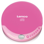 LENCO CD-011PK - Kaasaskantav CD-m&auml;ngija, Discman - Roosa, Lenco roosa