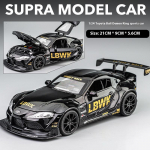 1/22 Skaala Toyota Supra Sulamist V&otilde;idus&otilde;iduauto Mudel Die-cast Heli ja Valgus Tagasit&otilde;mbamine Heliefekt Dekoratsioon Kollektsioon Kaunistused Poiste Kingitus must