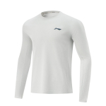 Li Ning Jooksuseeria Spordiklassika Lihtne &Uuml;hev&auml;rviline &Uuml;mmarguse Kaelusega Pullover Pikkade Varrukatega T-s&auml;rk Meeste Topid Helehall ATLV029-4 XXL gray