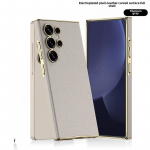 Kumer pind Elektrogalvaniseeritud Nahast Kate Samsung Galaxy S25 S24 Ultra jaoks Plastikust K&otilde;va Kest Kaitsev Hoidik Telefoni&uuml;mbris For Galaxy S24 Ultra
