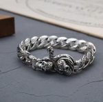 Moodne ja domineeriv retro k&auml;ev&otilde;ru, Euroopa ja Ameerika mootorratta trendikas punkstiilis kolju k&auml;ev&otilde;ru 22CM h&otilde;be