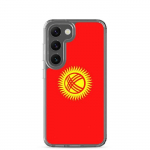 Coque T&eacute;l&eacute;phone &ndash; Samsung &ndash; Galaxy S21 &ndash; Drapeau Kirghizistan &ndash; Souple &ndash; mitmev&auml;rviline