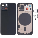 Tagakaane kate SIM-kaardi salve, k&uuml;lgmiste nuppude ja kaameraklaasiga iPhone 13 Mini jaoks must