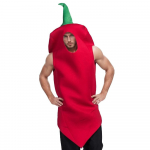 Halloweeni t&scaron;illipipra cosplay kost&uuml;&uuml;m, t&auml;iskasvanu Adult One Size punane