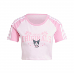 Adidas Hello Kitty Kuromi graafilise mustriga t&uuml;keldatud spordis&auml;rk V1 Naiste topid L&auml;bipaistev-roosa JH0570 S