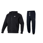 Nike &uuml;hev&auml;rviline lai kapuutsiga fliisist dressipluus ja keskmise v&ouml;&ouml;kohaga pikad p&uuml;ksid Vabaaja spordikomplekt Meeste komplektid Must BV2646-010+CK6366-010 XXL